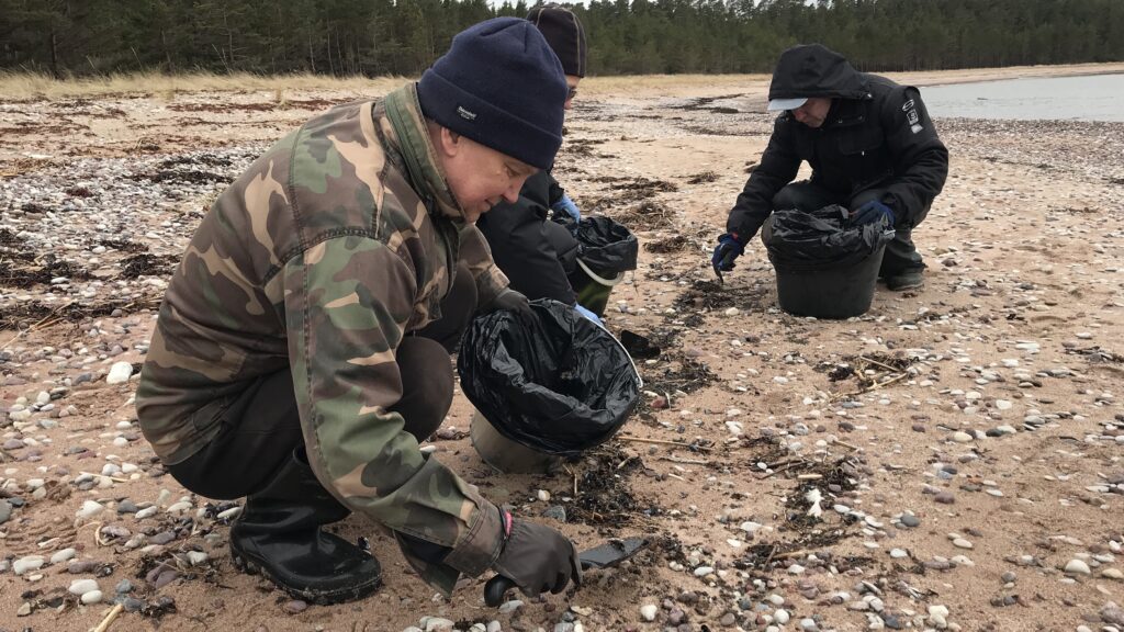 Mägipe kalurionni juurde kogunes reede hommikul üle 30 vabatahtliku, et Päästeameti ja Keskkonnaameti spetsialistide juhendamisel koristada nädala alguses ranna