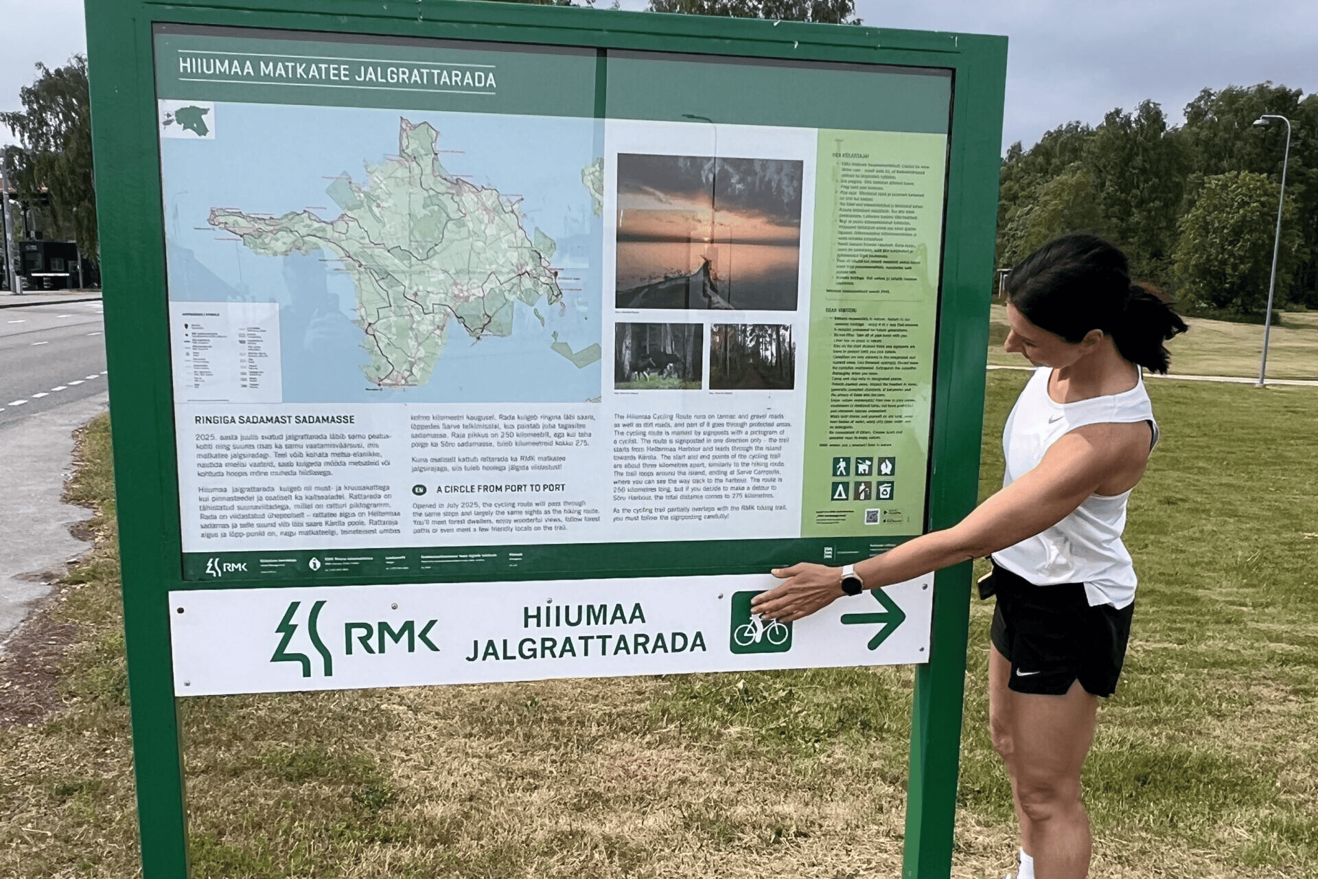 Hiiumaa RMK matkaraja joostes läbimise juures peab Kristiina Nurk kõige keerulisemaks läbi mere jooksmist. Ja tema juttu tasub uskuda, sest naine on seitsme aas